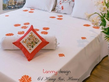 Luxury Vietnamese Hand-Embroidered Bed Sheets for Prestige Gifting